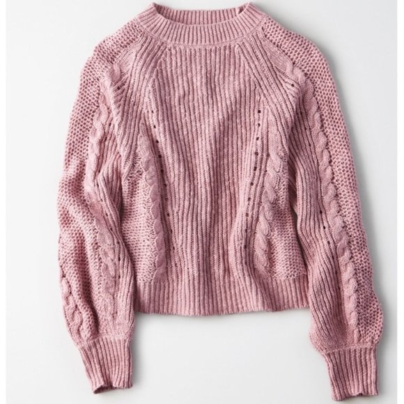 American Eagle Outfitters Chunky Sweater Pink - NWT - Picture 1 of 6